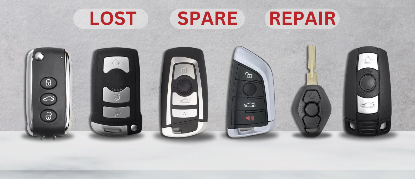 BMW Keys replacement and repair services: Options for keys that are lost, spare, and repair.